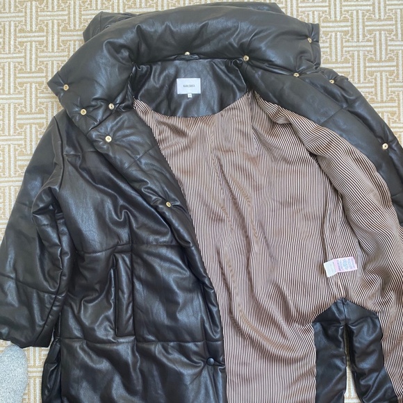 Nanushka Vegan Leather Eska Puffer Size S - Picture 4 of 6